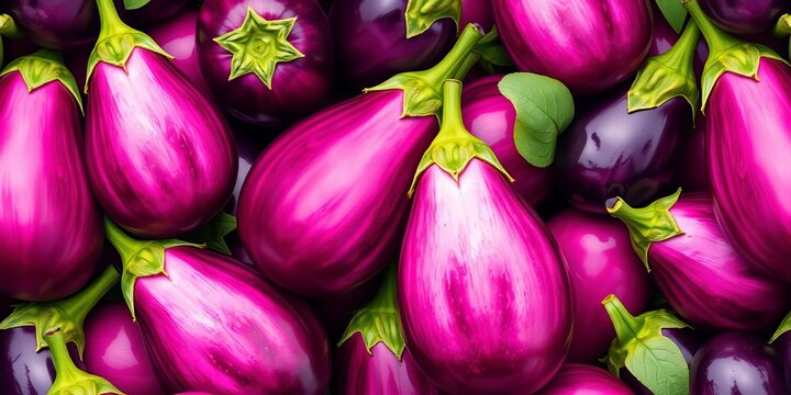 Infinite repeating eggplant pattern, seamlessly tiled , digital, seamless pattern
