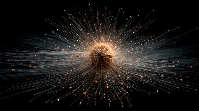 Particle collision model from a physics experiment
