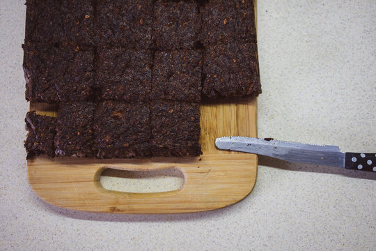Homemade cake on the kitchen table