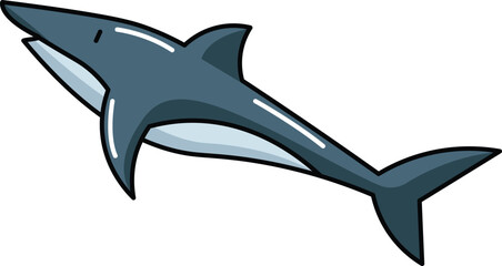 Obraz premium Design Great White Illustration Flat Icon