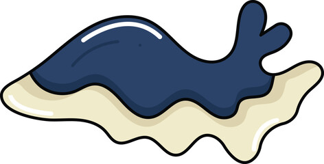 Obraz premium Design Sea Slug Illustration Flat Icon