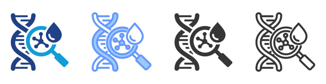 Biomarker Discovery icon set multiple style collection