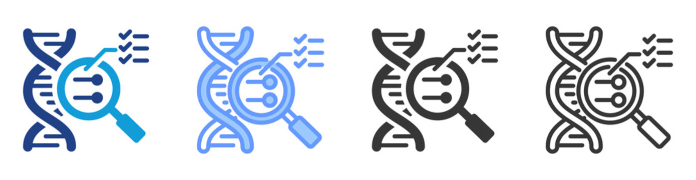 Gene Expression icon set multiple style collection