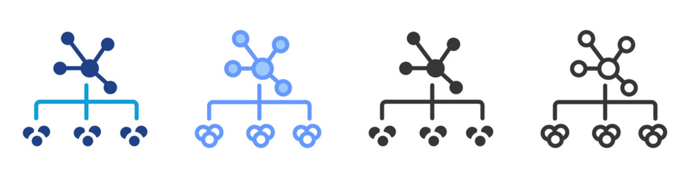 Disease Subtyping icon set multiple style collection