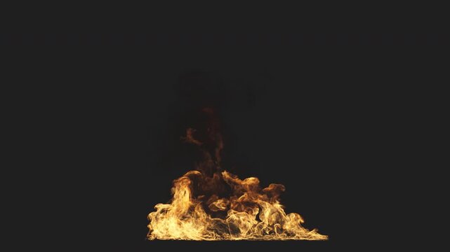 Burning Surface Fire Animation for Visual Effects
