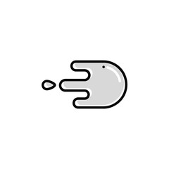 Minimalist Meteor Comet Motion Icon  © Rif