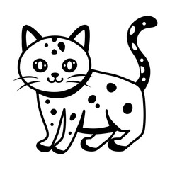 A glyph style icon showing a pet cat    © Vectors Market
