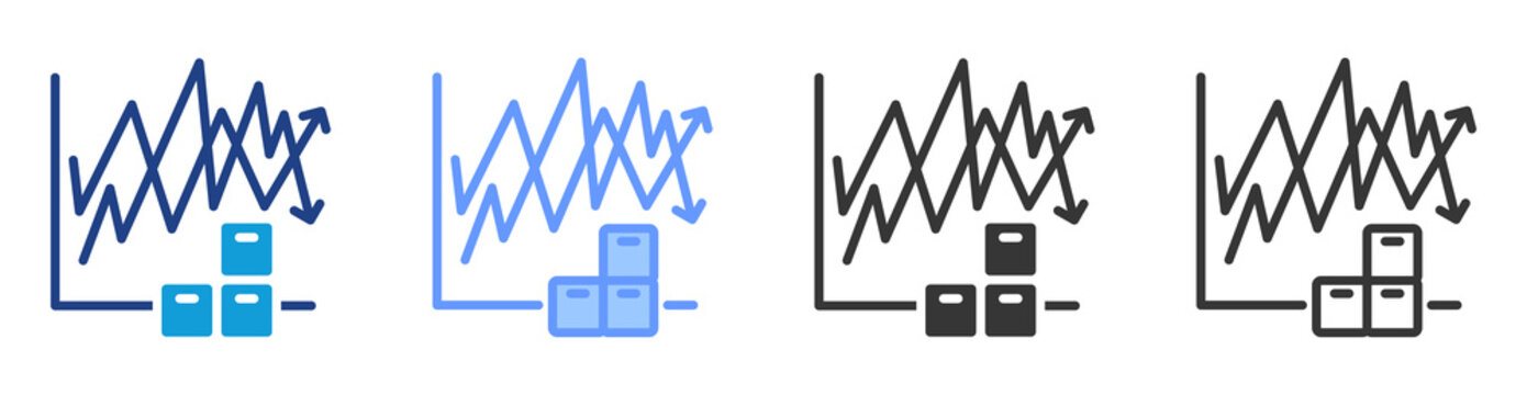 Stock Variability icon set multiple style collection