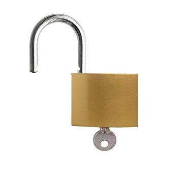 Security Lock with Key Concept on Transparent Background png
