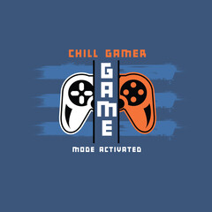 Shill gamer Game Mode activated game pad vector illustration © Saranya
