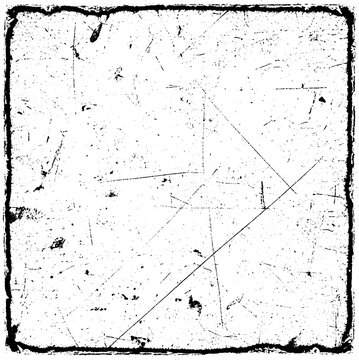 Scratched white surface with grunge border texture film grain texture overlay scratch distressed grunge background abstract background black and white dirty surface aged paper