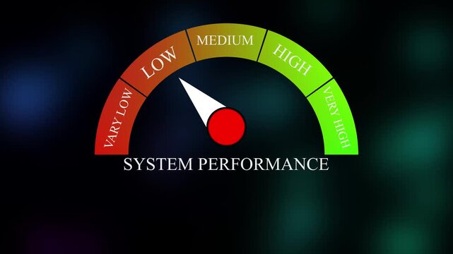 Colorful rating meter scale from bad to good in deep dark blue background for credit rating indicator, indicating assessment and measurement Levels.