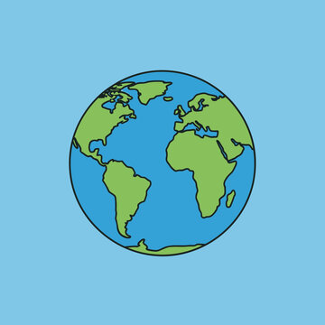 Globe Earth Planet World Map.