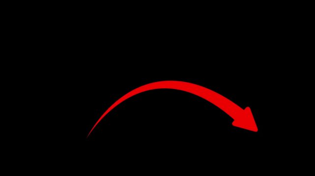 Business growth arrow and graph chart animation. Up arrow animation on black background,with 4k video animation.