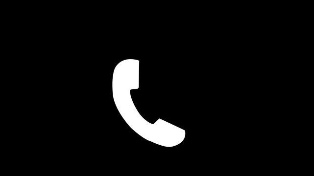 Dark Mode Phone Call Pop Up Animation 4K animation on a black Background,with 4k video animation.