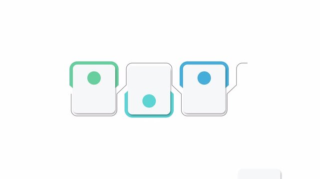 Medical data infographic 5 steps template animation. Sequence options 4K video. Animated blank diagram visualization. Process layout empty design element. Motion graphics