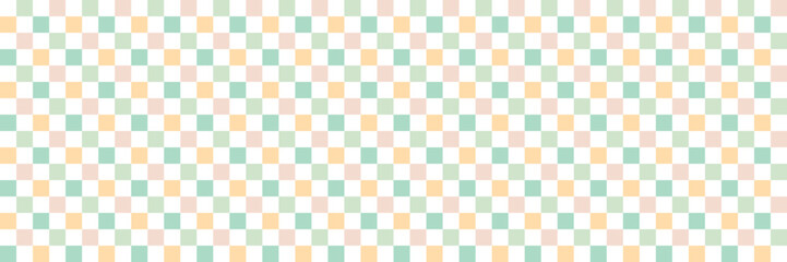 Cute checkerboard green checked seamless pattern banner background © Kati Moth