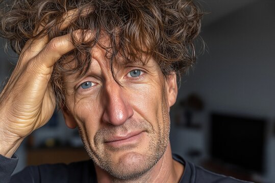 Thoughtful mature man &mdash; life experience, slight fatigue and reflective mood close up