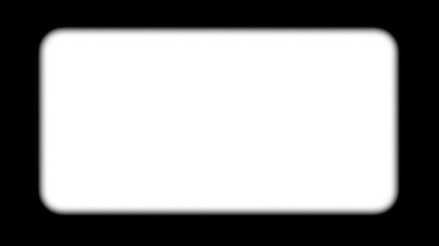 Soft rounded vignette frame with black fade edges and transparent center, 4K Video