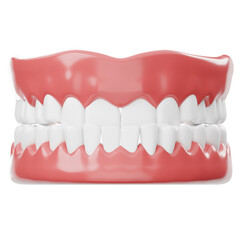 Obraz premium 3D Render of Underbite Teeth