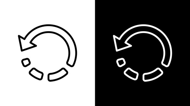 Refresh White Icon Set Design