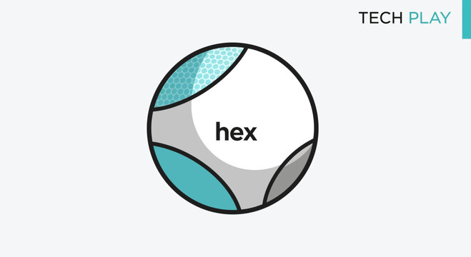 Abstract Hexagonal Orb Futuristic Design Elements