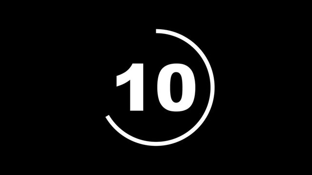 Circle countdown timer 15 seconds animation from 15 to 0 seconds, 15 Seconds countdown timer, Countdown timer, circle countdown animation for special deal Promotions. 4K video