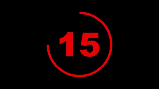 Circle countdown timer 20 seconds animation from 20 to 0 seconds, 20 Seconds countdown timer, Countdown timer, circle countdown animation for special deal Promotions. 4K video