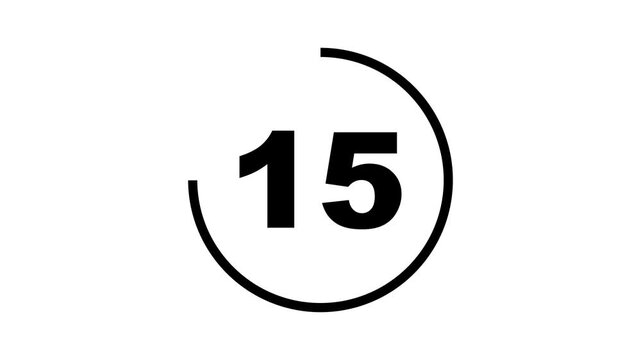 Circle countdown timer 20 seconds animation from 20 to 0 seconds, 20 Seconds countdown timer, Countdown timer, circle countdown animation for special deal Promotions. 4K video