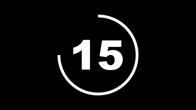 Circle countdown timer 20 seconds animation from 20 to 0 seconds, 20 Seconds countdown timer, Countdown timer, circle countdown animation for special deal Promotions. 4K video