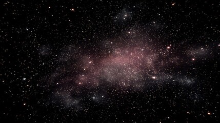Fototapeta premium A cosmic desert of empty black void dotted with radiant stars and faint nebula streams