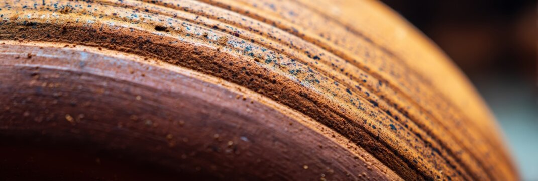セラミックホイールは粘土の層とテクスチャの細部を示しています