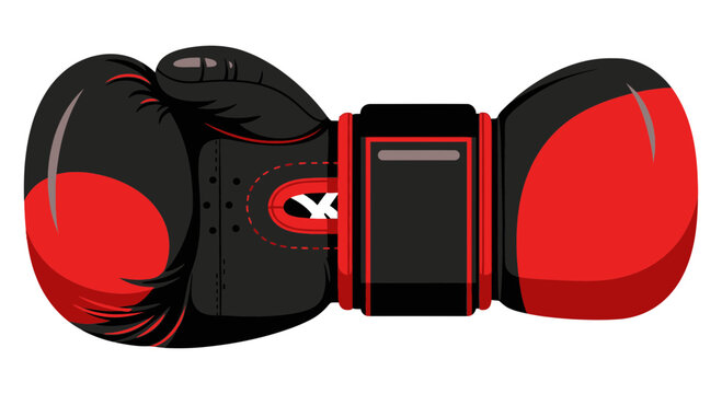 Bold Boxing Gloves Ready For Impact Intense Training Gear Illustration