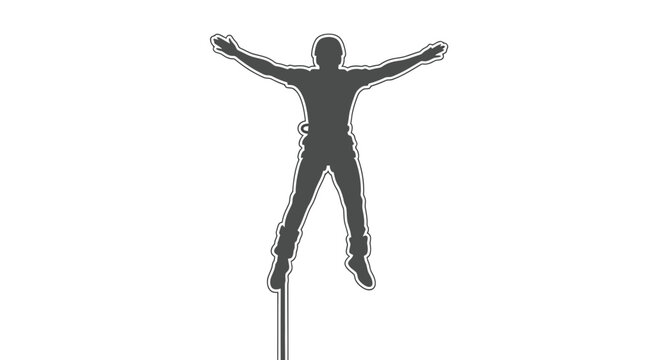 Bungee Jumping Silhouette Adventure Excitement Freedom Thrill Rush