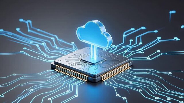 Cloud computing chip with circuitry