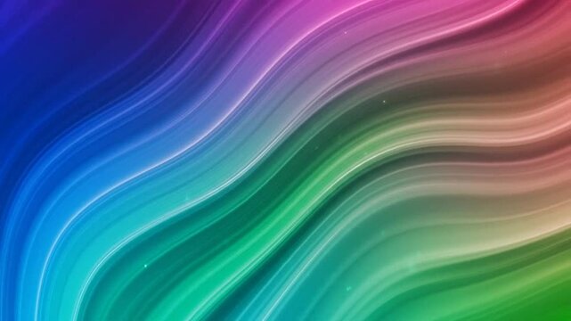 Abstract background featuring smooth flowing waves of vibrant rainbow colors