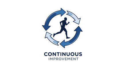 Fototapeta premium Continuous Effort Cycle And Personal Growth Symbol