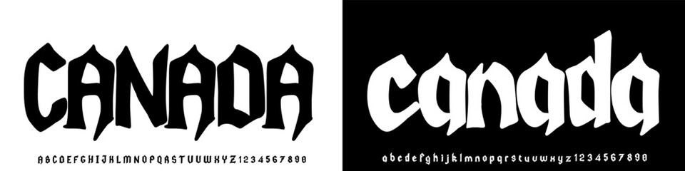 Dark creative font,black metal font underground music bloody rock root horror satanic alphabet typeface. Uppercase. Vector illustration © krincing 