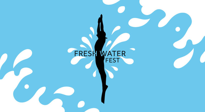 Dive Into Refreshing Waters A Dynamic Splash And Diver Celebration
