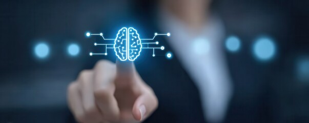 Fototapeta premium An intelligent network built through science and software innovation shapes the future, ensuring an intelligent digital experience.