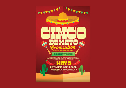 Cinco De Mayo Celebration Flyer