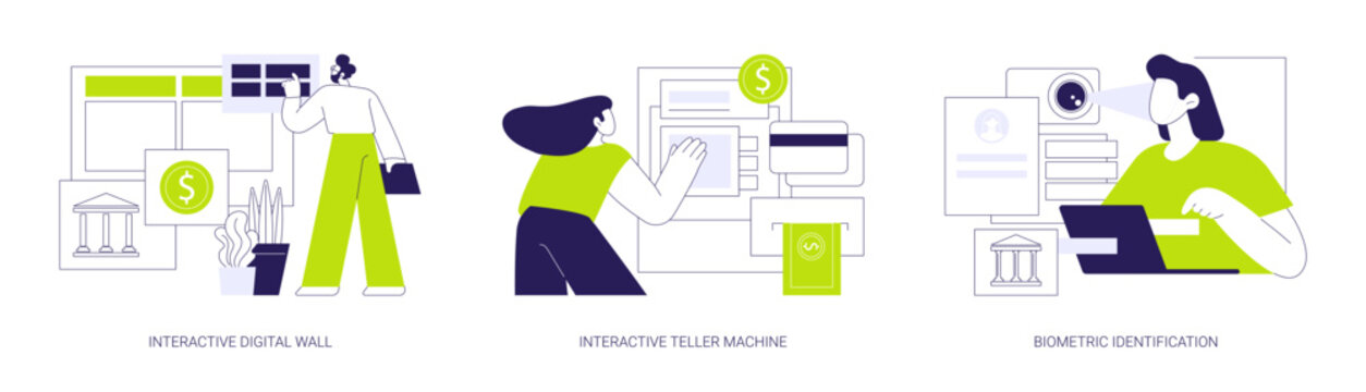 Smart banking isolated cartoon vector illustrations se