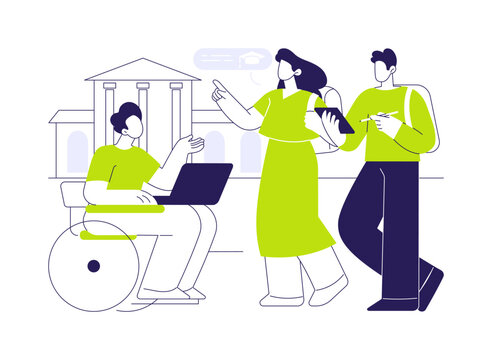 Inclusive environment isolated cartoon vector illustrations.