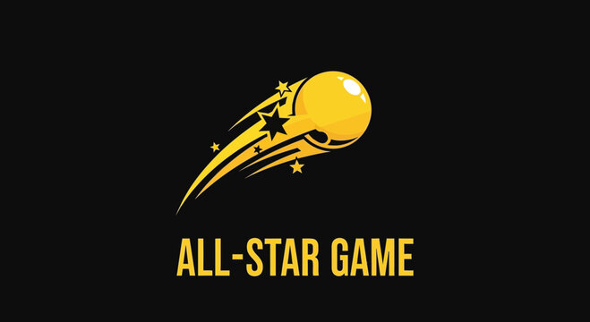 Dynamic Golden Shooting Star Emblem For All Star Game