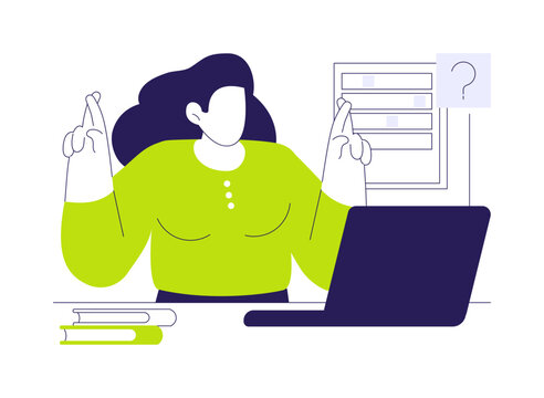 Waiting for results isolated cartoon vector illustrations.