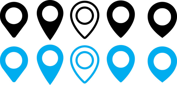 Location pin icon png Location map pin icons set. Modern map marker collection. Pinpoint. Location pin icon. Map pin place marker. Map marker pointer icon. GPS location symbol. Flat style vector
