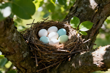 nest with eggs © 蒙 杨