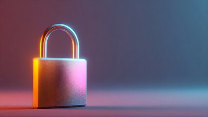 Fototapeta premium Secure Padlock Symbolizing Protection and Security in Digital Age.