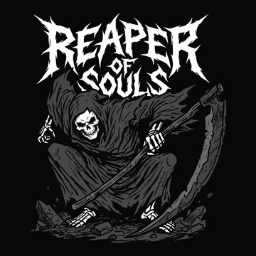 Grim Reaper Artwork Illustration for Print