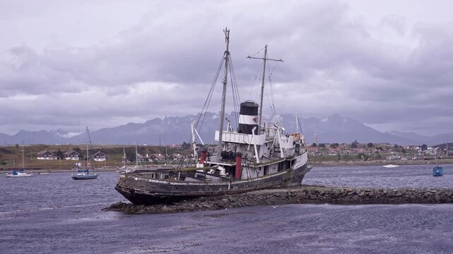 St Christopher Shipwreck Ushuaia Argentina Beagle Channel